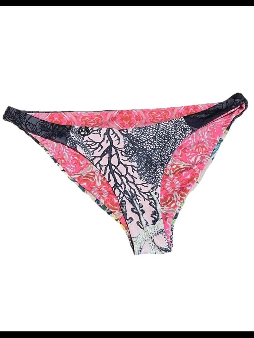 Maaji Sula Reversible Signature Cut Bikini Bottom Medium Pink Coral